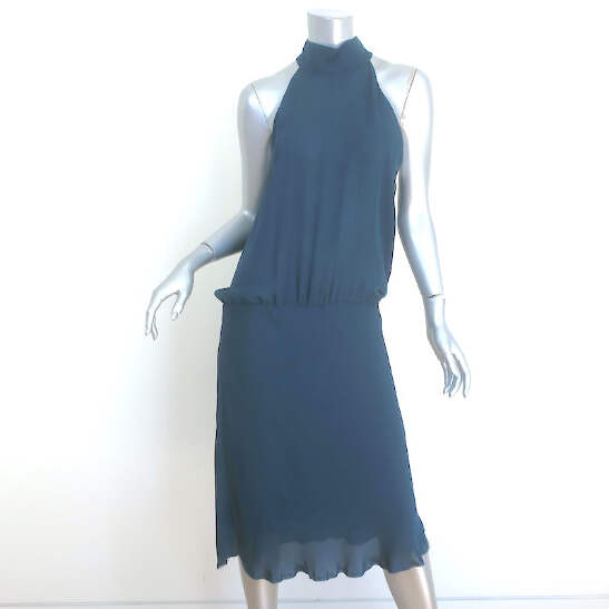 Nili Lotan Blouson Halter Dress Teal Silk Size Large NEW | eBay Nili Lotan Blouson Halter Dress Teal Silk Size Large NEW | eBay
