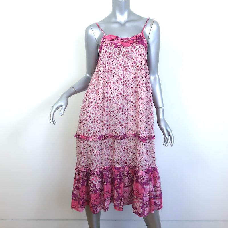 Spell & The Gypsy Collective Winona Midi Dress Berry Floral Size Extra  Small | eBay