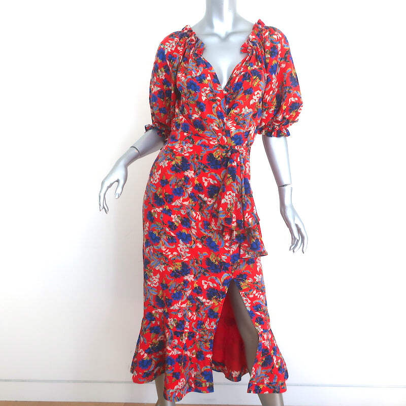 knee length dresses for ladies Dallas Summer Midi Wrap Style Dress In Red Leopard Print – Love