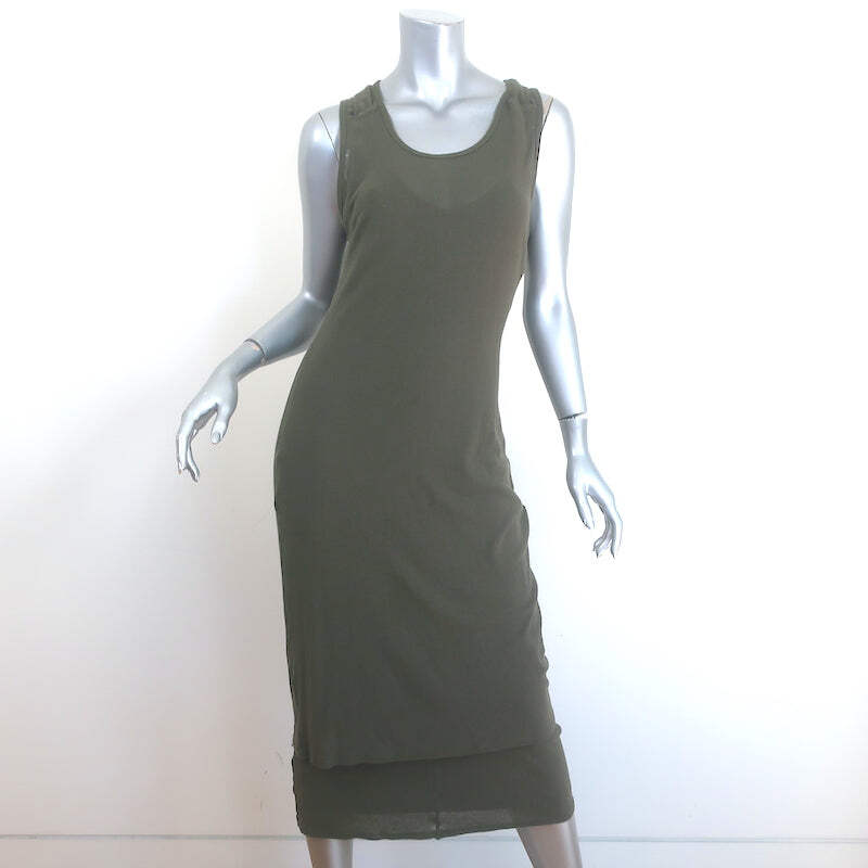 sunflower jersey midi dress by proenza schouler Sleeveless Layered Olive Cotton Size Large SALEKEEP