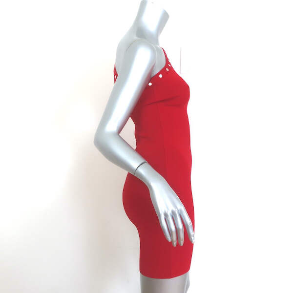 alexander wang red mini dress Alexander Wang Chain Strap Bodycon Dress in Red