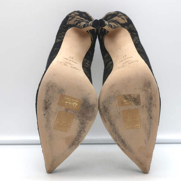 JIMMY CHOO 関税込み Love 100 lace pumps Jimmy Choo Love 100 Lace Pumps Black Size 37 Pointed Toe