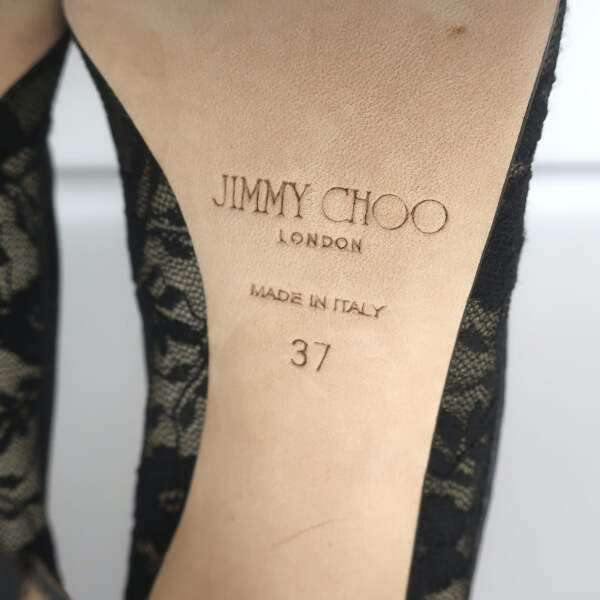 Jimmy Choo Love 100 Lace Pumps Black Size 37 Pointed Toe Jimmy Choo Love 100 Lace Pumps Black Size 37 Pointed Toe