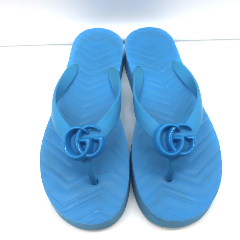 Gucci Pascar GG Marmont Platform Flip Flop Sandals Blue Size 38 | eBay
