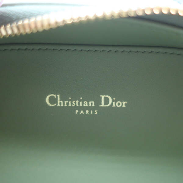 Christian Dior CD Signature Oval Camera Bag Green Leather Small Christian Dior CD Signature Oval Camera Bag Green Leather Small