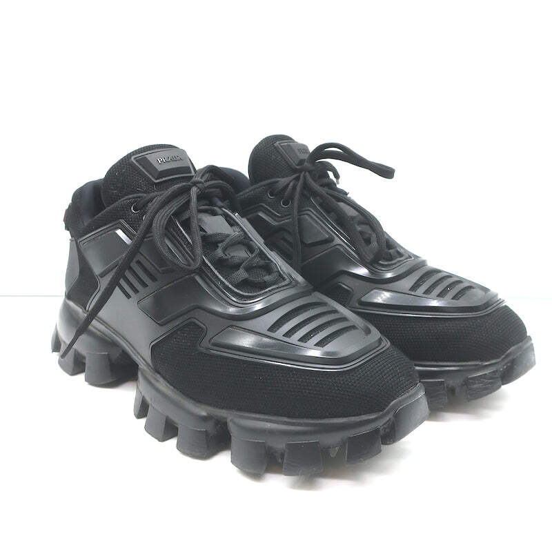 Prada Cloudbust Thunder Low Top Sneakers Black Technical Fabric