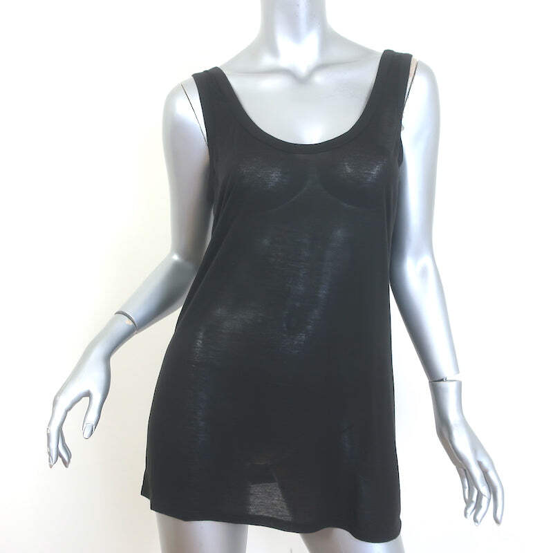 The Row Scoop Neck Tank Top Black Jersey Size Medium | eBay