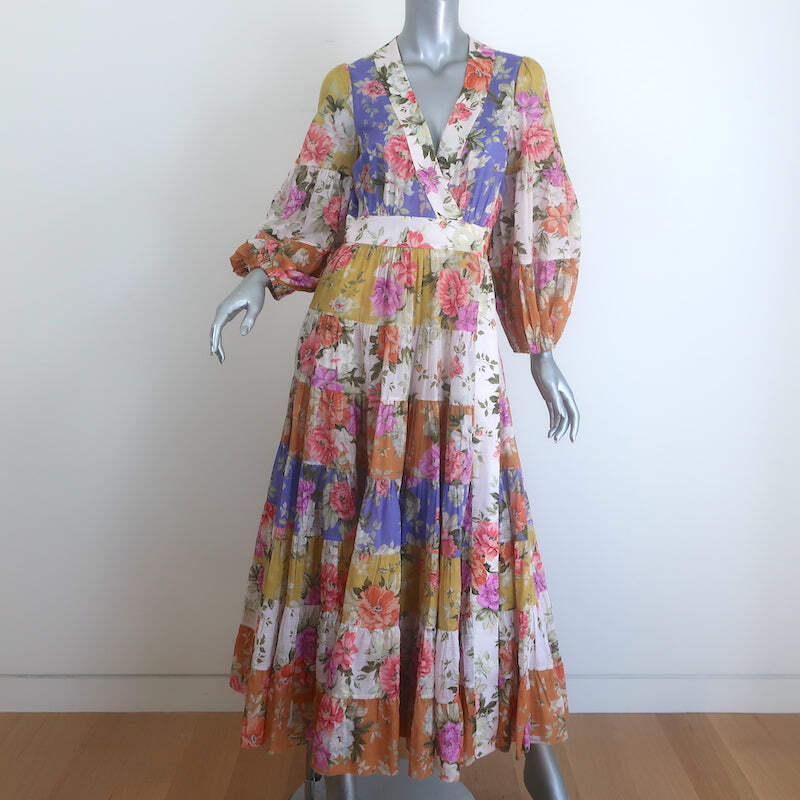 knee length dresses for ladies Sunnyside Florals Woven Midi Dress L Flying Tomato Green / L main image 1