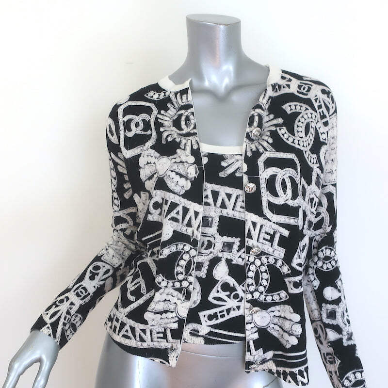 Chanel 2024 Coco Neige Cashmere Sweater Set Black Size 34/36 | eBay