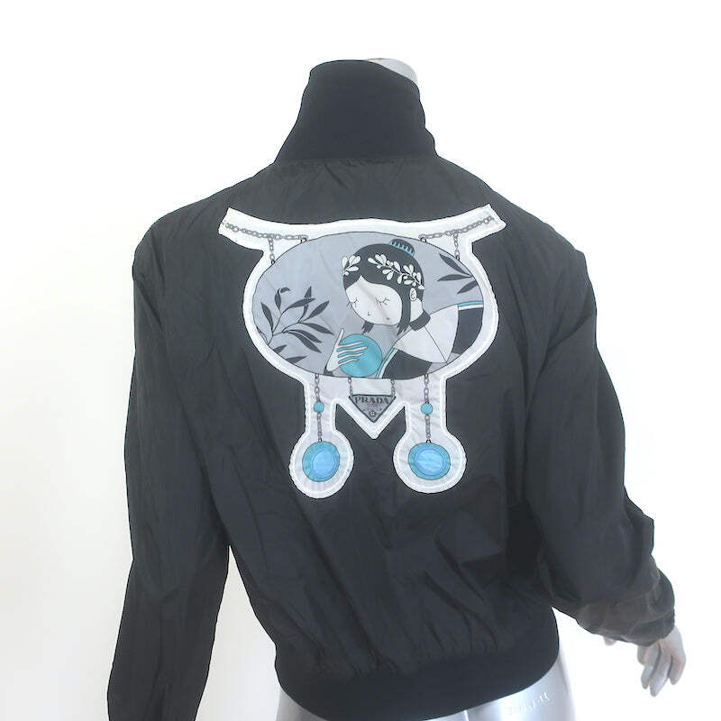 Prada Linea Rossa Graphic Patch-Embellished Nylon Zip-Up Jacket