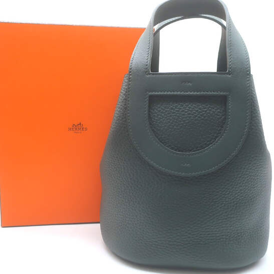 Hermes In-the-Loop 18 Bag Vert Mangrove Clemence Leather NEW | eBay