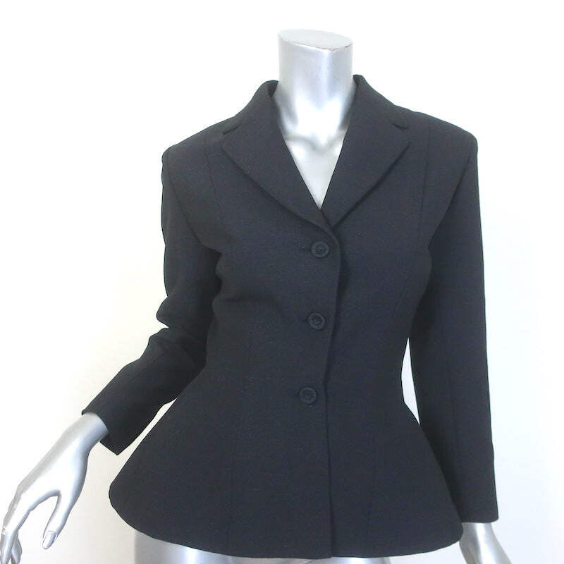 Christian Dior Bar Jacket Black Wool-Mohair Size US 4 | eBay Christian Dior Bar Jacket Black Wool-Mohair Size US 4 | eBay