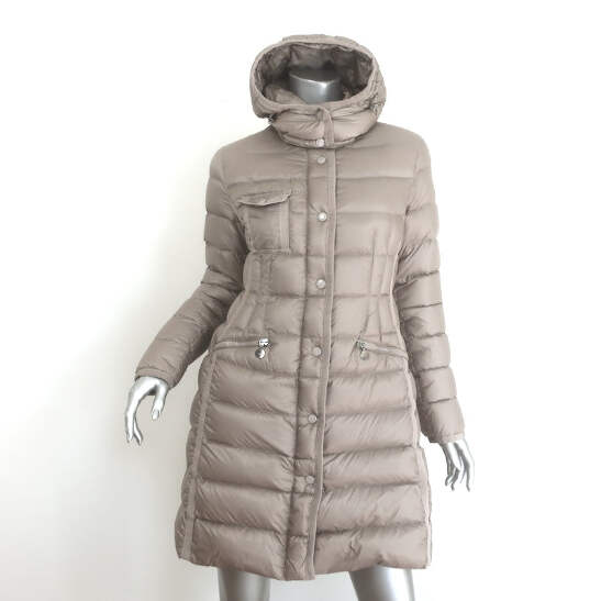 MONCLER モンクレール エルミンヌ HERMINEサイズ0 ベージュ Moncler Hermine Hooded Down Puffer Coat Taupe Size 1 | eBay