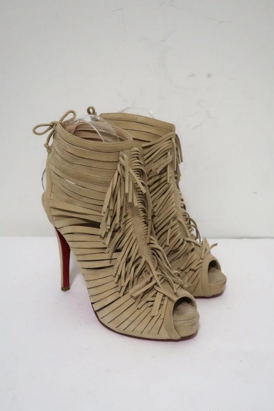 louboutin fringe heels