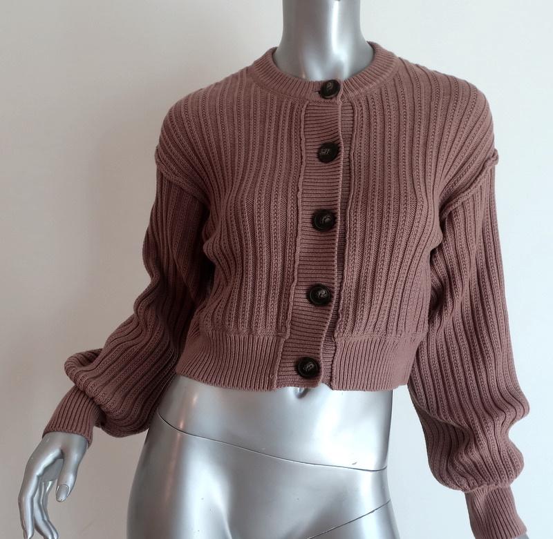 mauve sweater cardigan