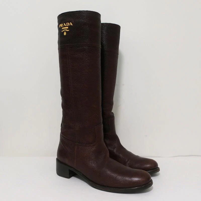 brown prada boots
