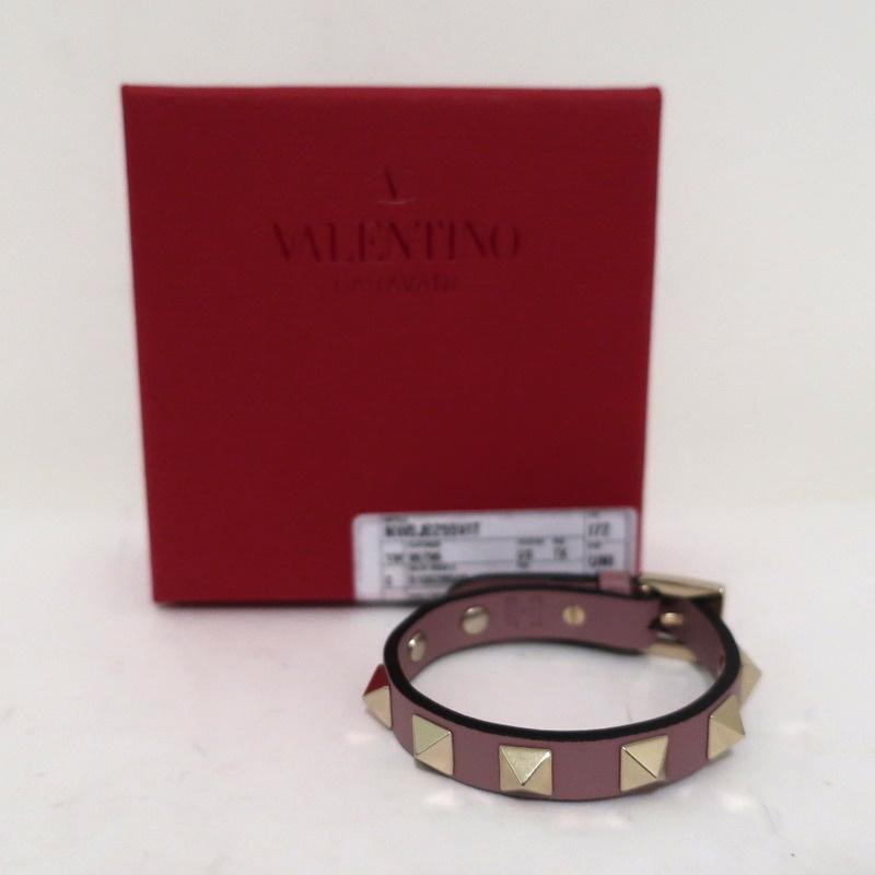 Valentino Rockstud Bracelet Poudre Pink Leather NEW | eBay