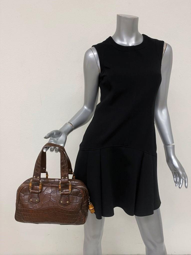 gucci bamboo boston bag