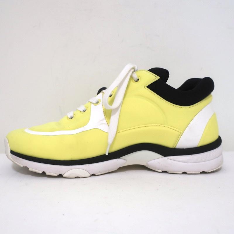 Chanel CC Lycra Sneakers Neon Yellow Size 37 | eBay Chanel CC Lycra Sneakers Neon Yellow Size 37 | eBay