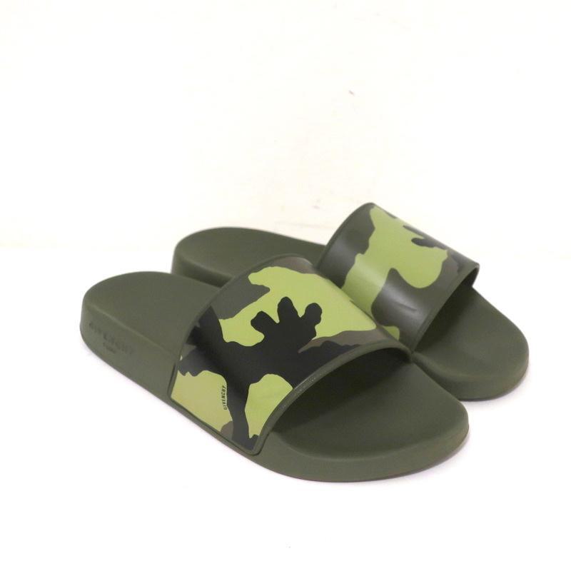 Givenchy Camo Pool Slides Green Rubber Size 39 Flat Sandals eBay