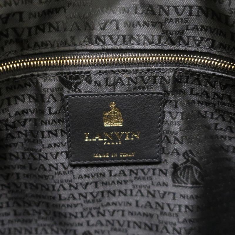 Lanvin Amalia Shoulder Bag Blue Snakeskin Chain Strap Medium