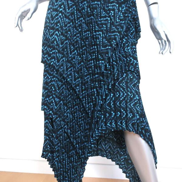 A.L.C. Asymmetric Midi Dress Kylia Blue/Black Pleated Printed Silk Size 6 NEW | eBay A.L.C. Asymmetric Midi Dress Kylia Blue/Black Pleated Printed Silk Size 6 NEW | eBay