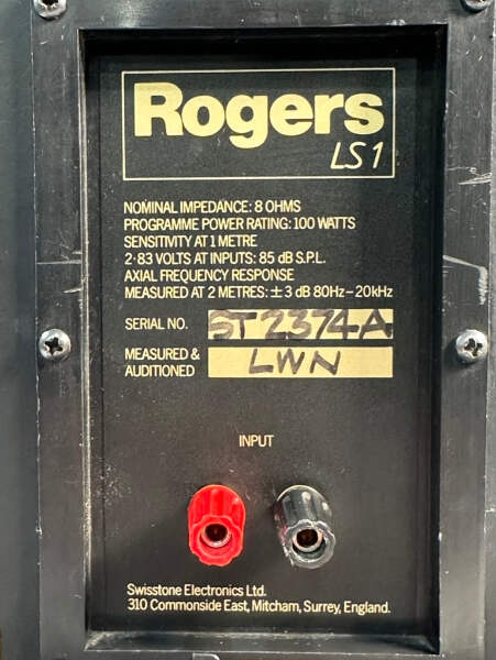 Rogers LS1 ペア イギリス製 Rogers LS1 Speakers Matched Pair w/extra set of original