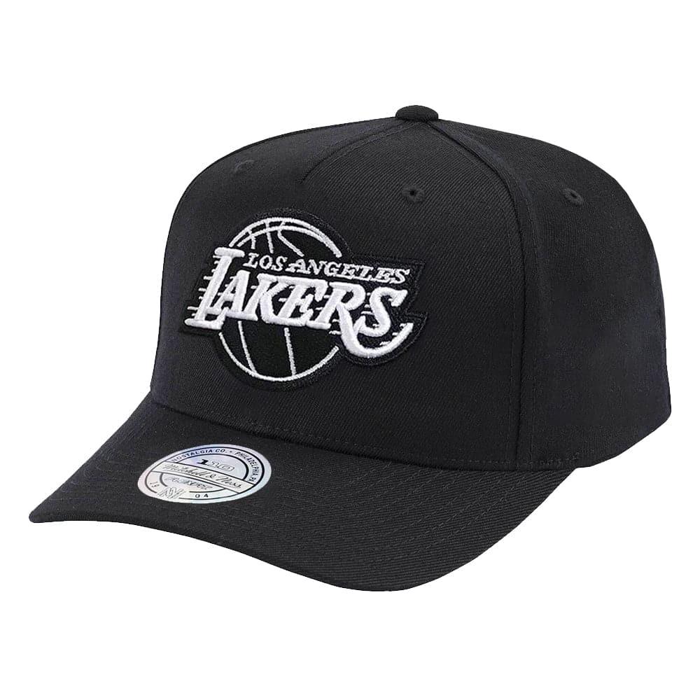 black and white lakers hat