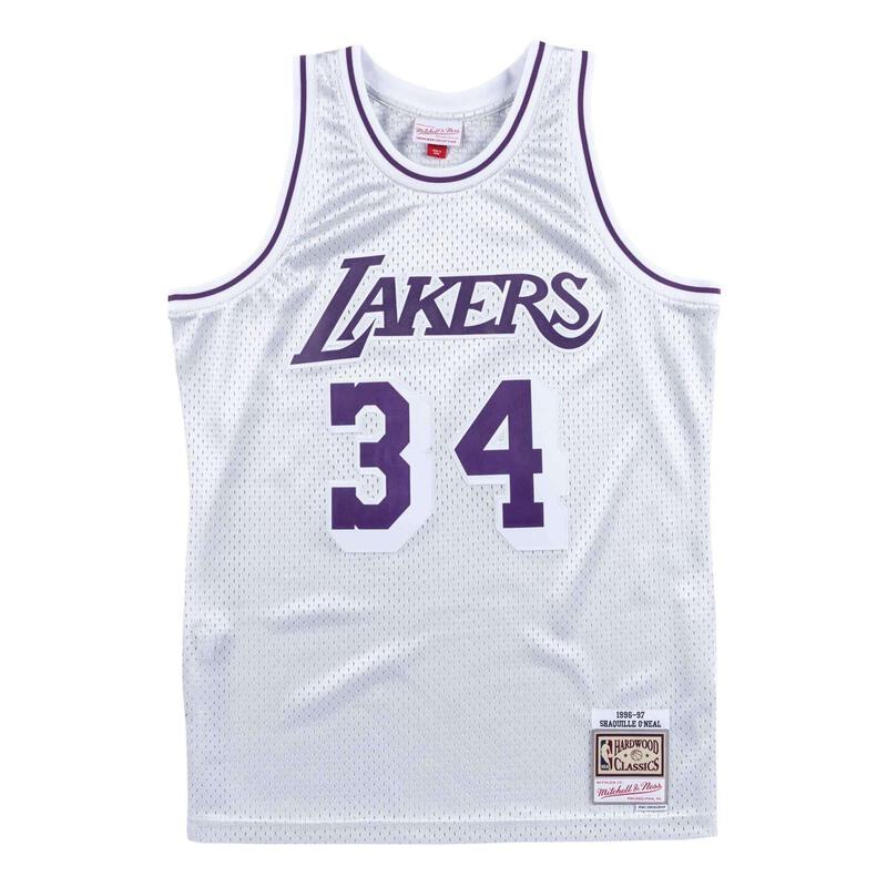 Details About Shaquille O Neal Los Angeles Lakers Mitchell Ness Nba Platinum Swingman Jersey