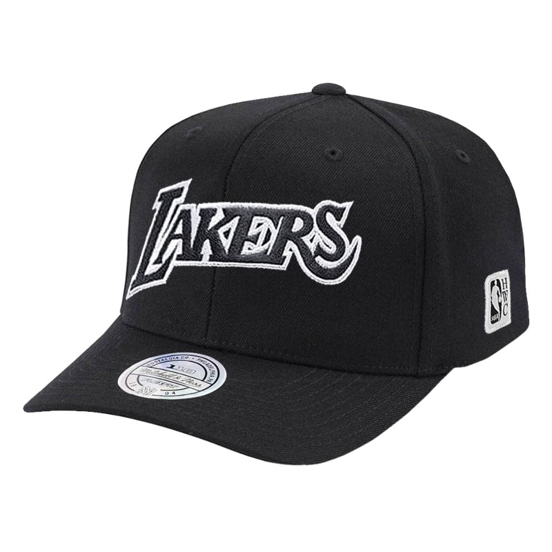 Los Angeles Lakers Mitchell Ness Nba Hwc Outline 110 Curved Snapback Hat Bla Ebay