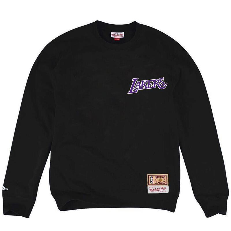 Los Angeles Lakers Mitchell Ness Nba Retro Repeat Crew Jumper Black Ebay
