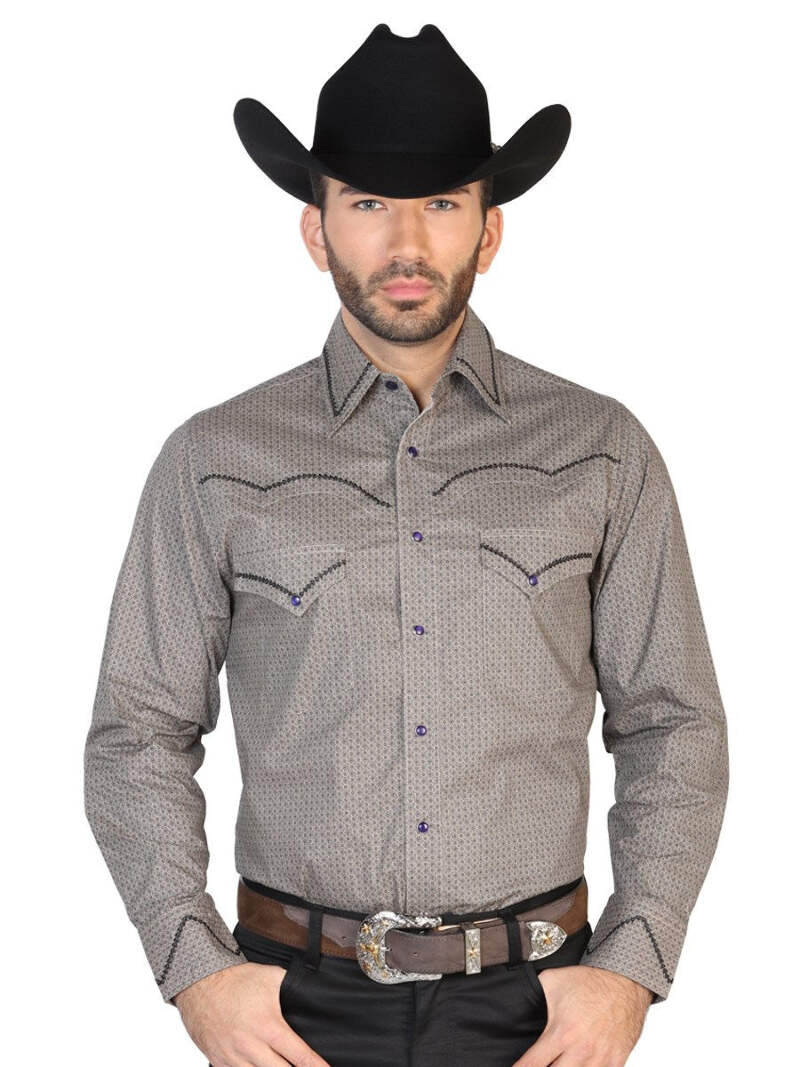 Camisa Vaquera Manga Larga para Hombre El Se or de los Cielos