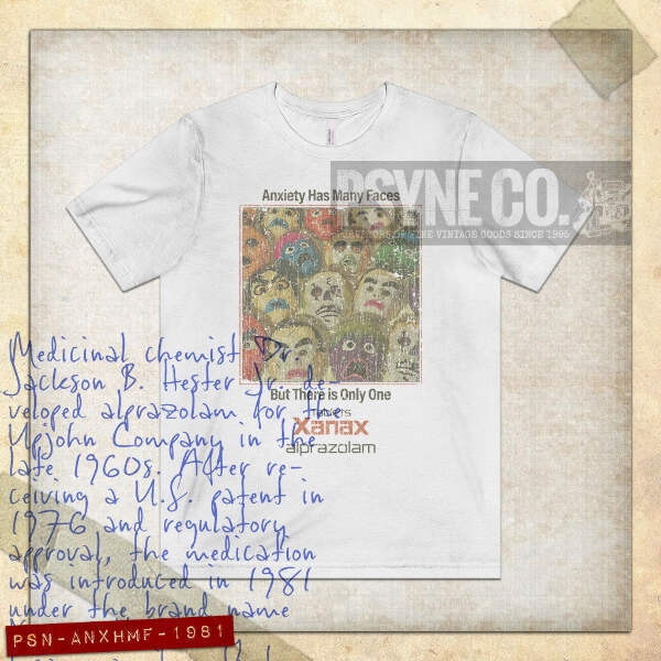Anxiety Has Many Faces 1981 Vintage Men's T-Shirt | eBay