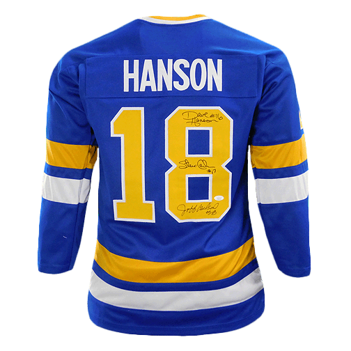 hanson brothers signed jersey