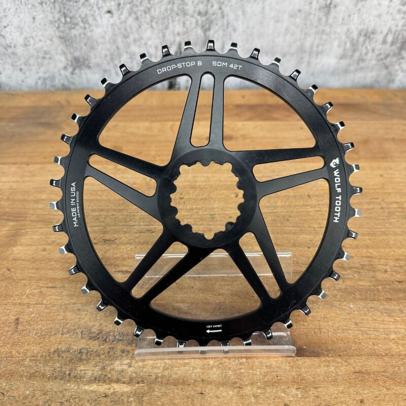 Low Mile! Wolf Tooth Drop Stop B Sram 3-Bolt 11-Speed 42t 1x