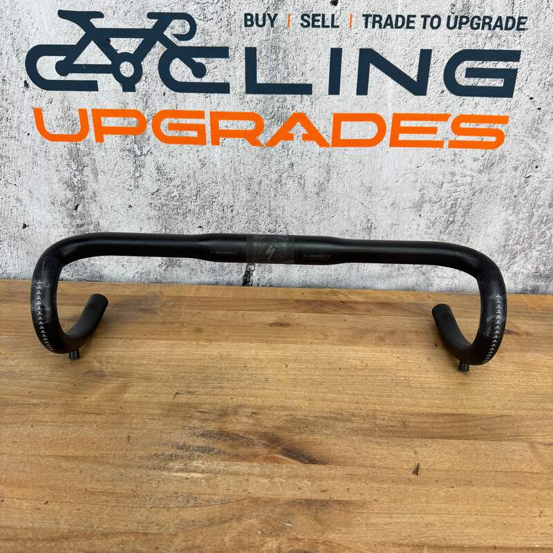 パーツ S-WORKS CARBON SHALLOW ROAD BAR 400mm Specialized S-Works Shallow Bend 44cm 31.8mm Carbon Road