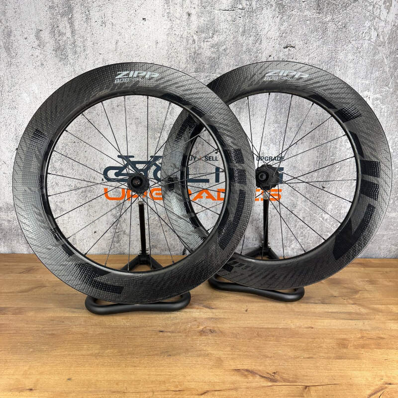 Low Mile! Zipp 808 NSW Carbon Tubeless Disc Brake Wheelset 700c