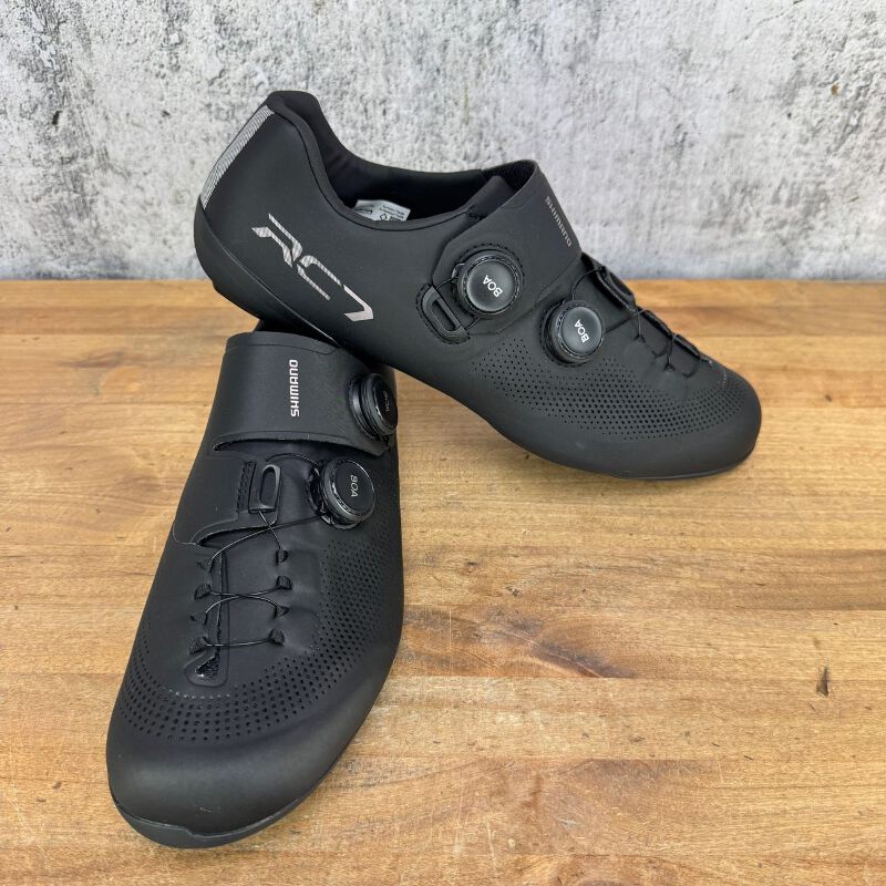 Shimano RC7 BOA ブラック New! Shimano RC7 Size 46 EU Black Boa 3-Bolt Carbon Cycling Shoes