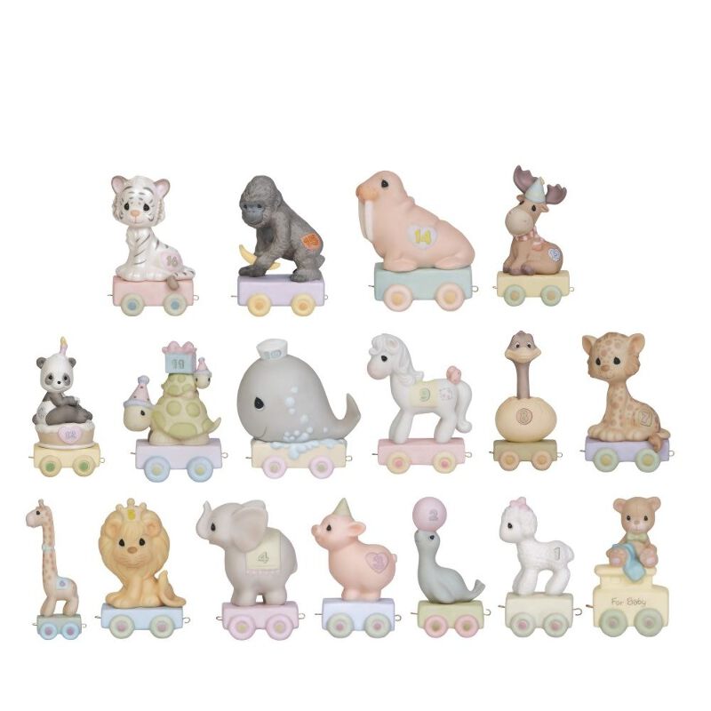 Precious Moments Age 0 16 Bundle Of Birthday Train Set Of 17