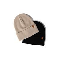 Men's Beanies 2-Pack Black/Creamy beige