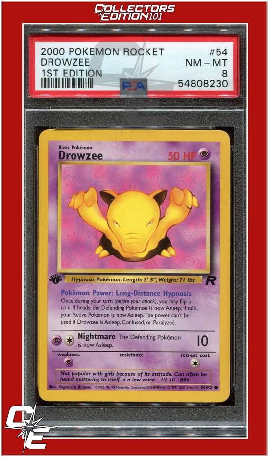 Team Rocket 54 Drowzee 1st Edition PSA 8 | eBay