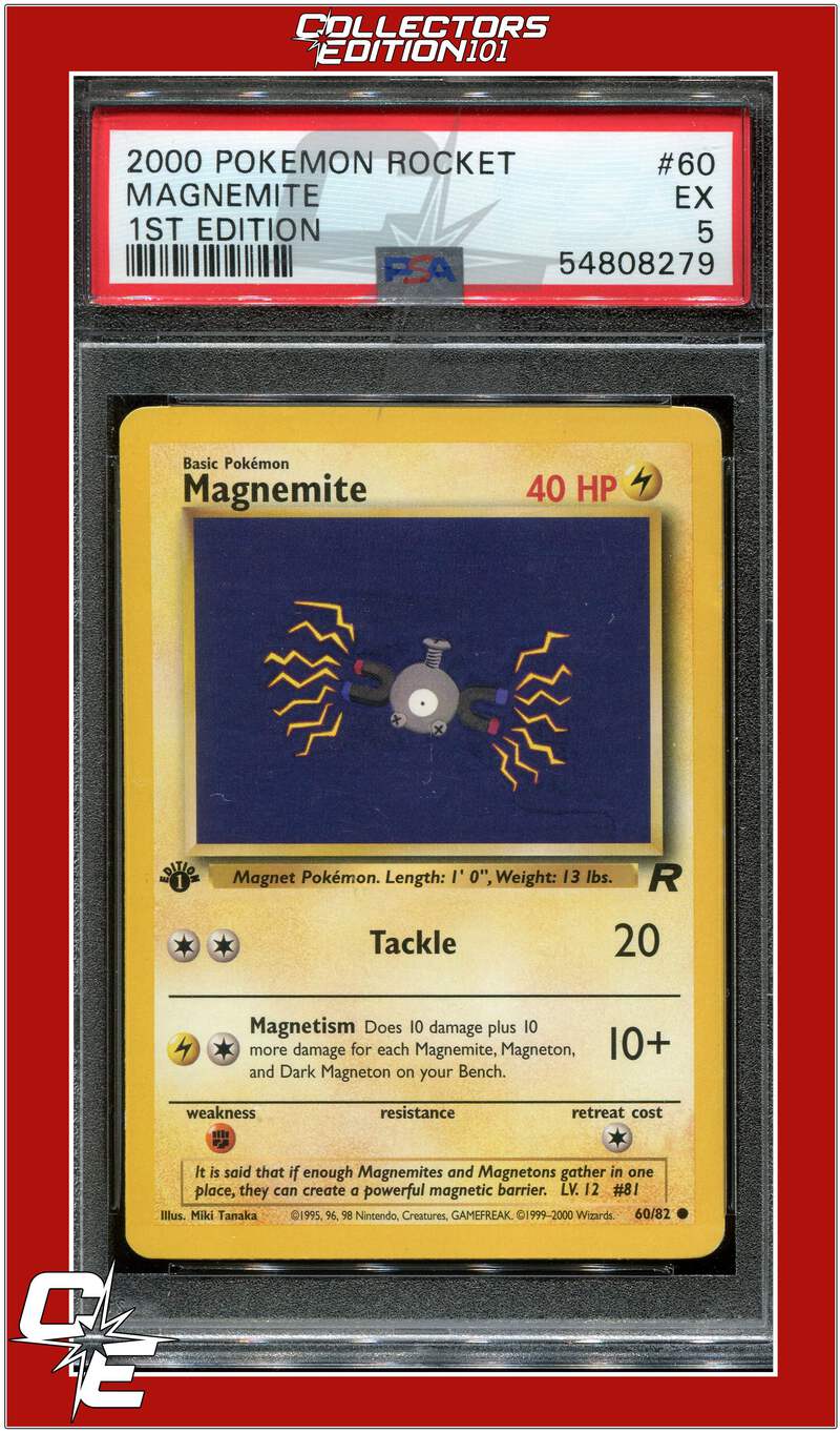 Team Rocket 60 Magnemite 1st Edition PSA 5 | eBay