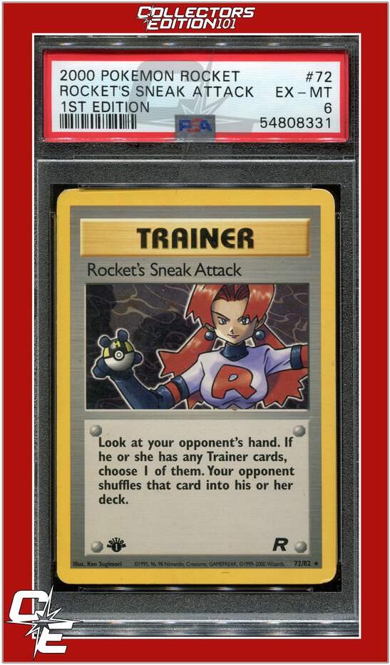 Team Rocket 72 Rocket's Sneak Attack 1st Edition PSA 6 | eBay