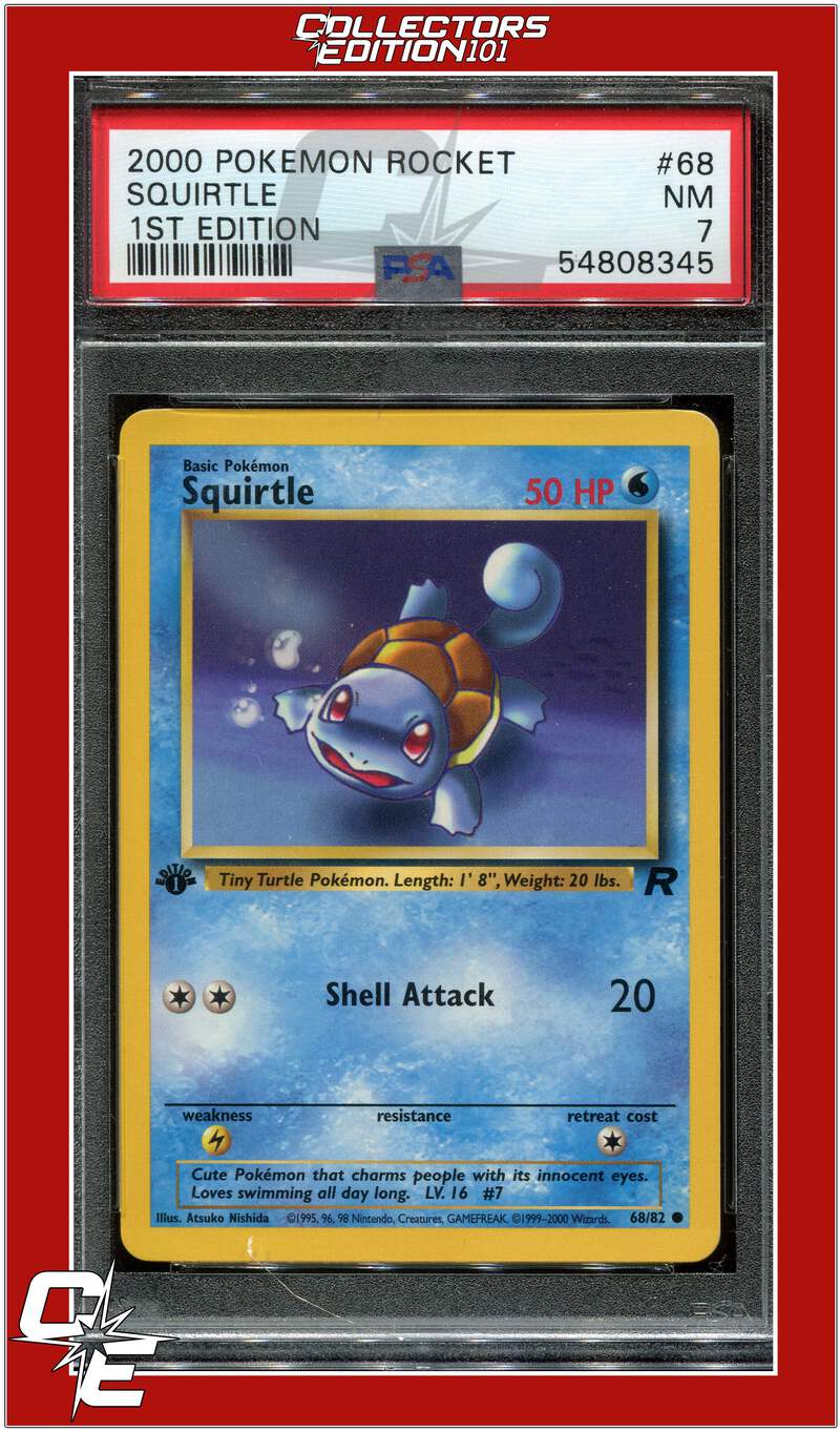 Team Rocket 68 Squirtle 1st Edition PSA 7 | eBay