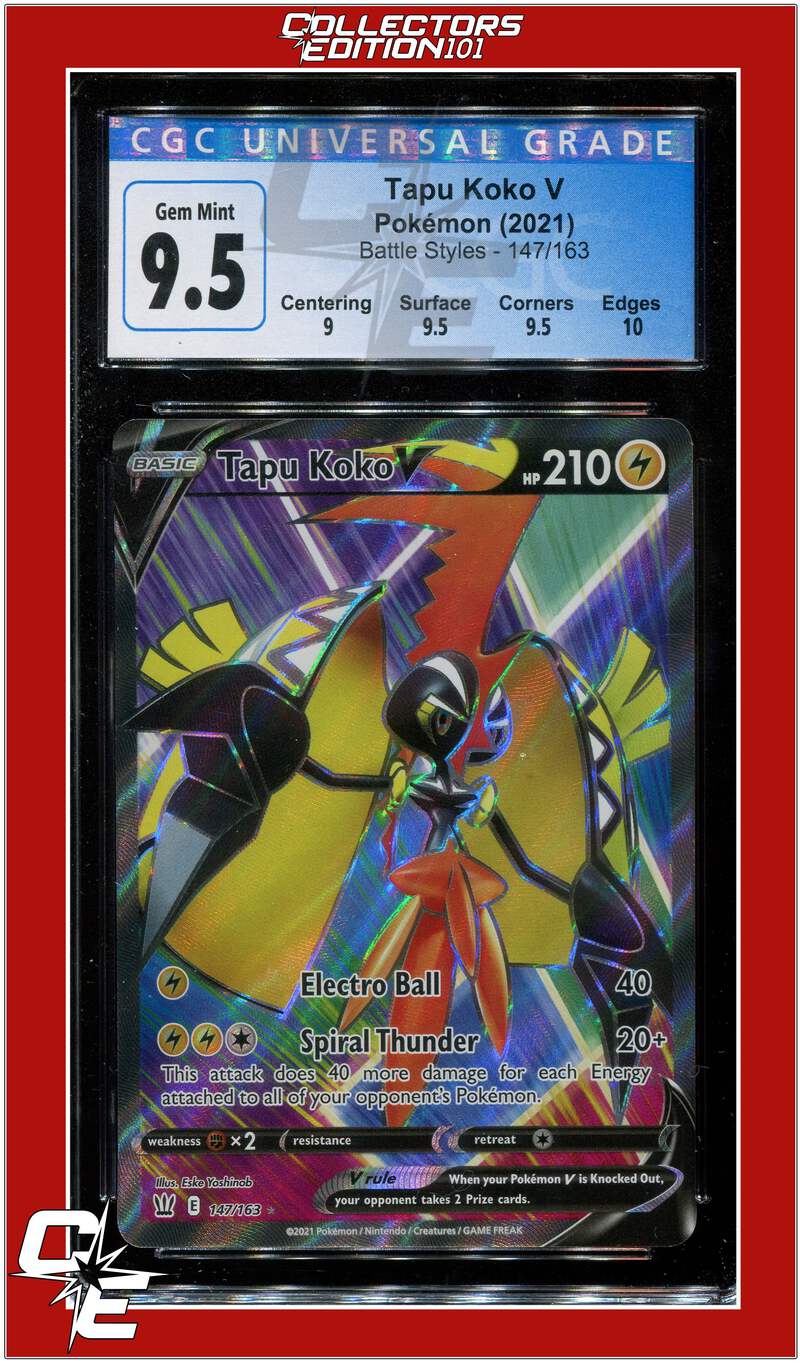 Battle Styles 147 Tapu Koko V CGC 9.5 - Subgrades | eBay