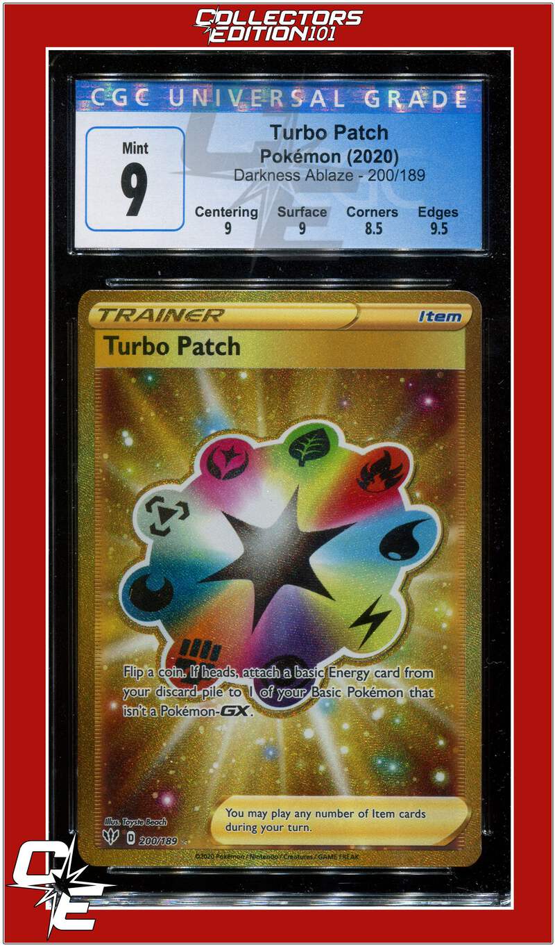 turbo patch pokemon card value 172/189 - Darkness Ablaze - Trainer Lot attach a basic Energy card from your discard pile to 1 of your Basic Pokmon that isnt a Pokmon GX Turbo Patch (Pokemon League) [Thank