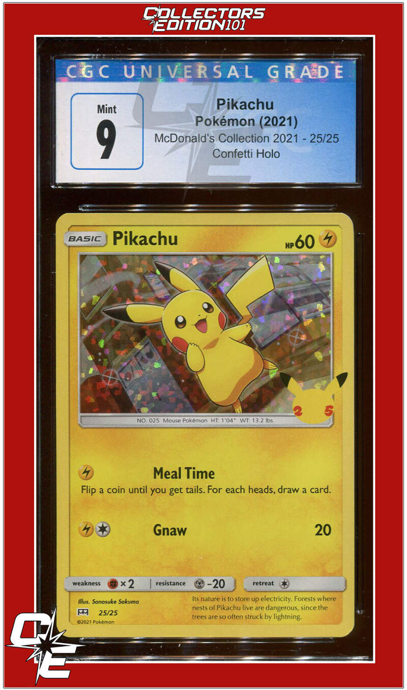 McDonald's Collection 2021 Pikachu Confetti Holo 25 CGC 9 | eBay