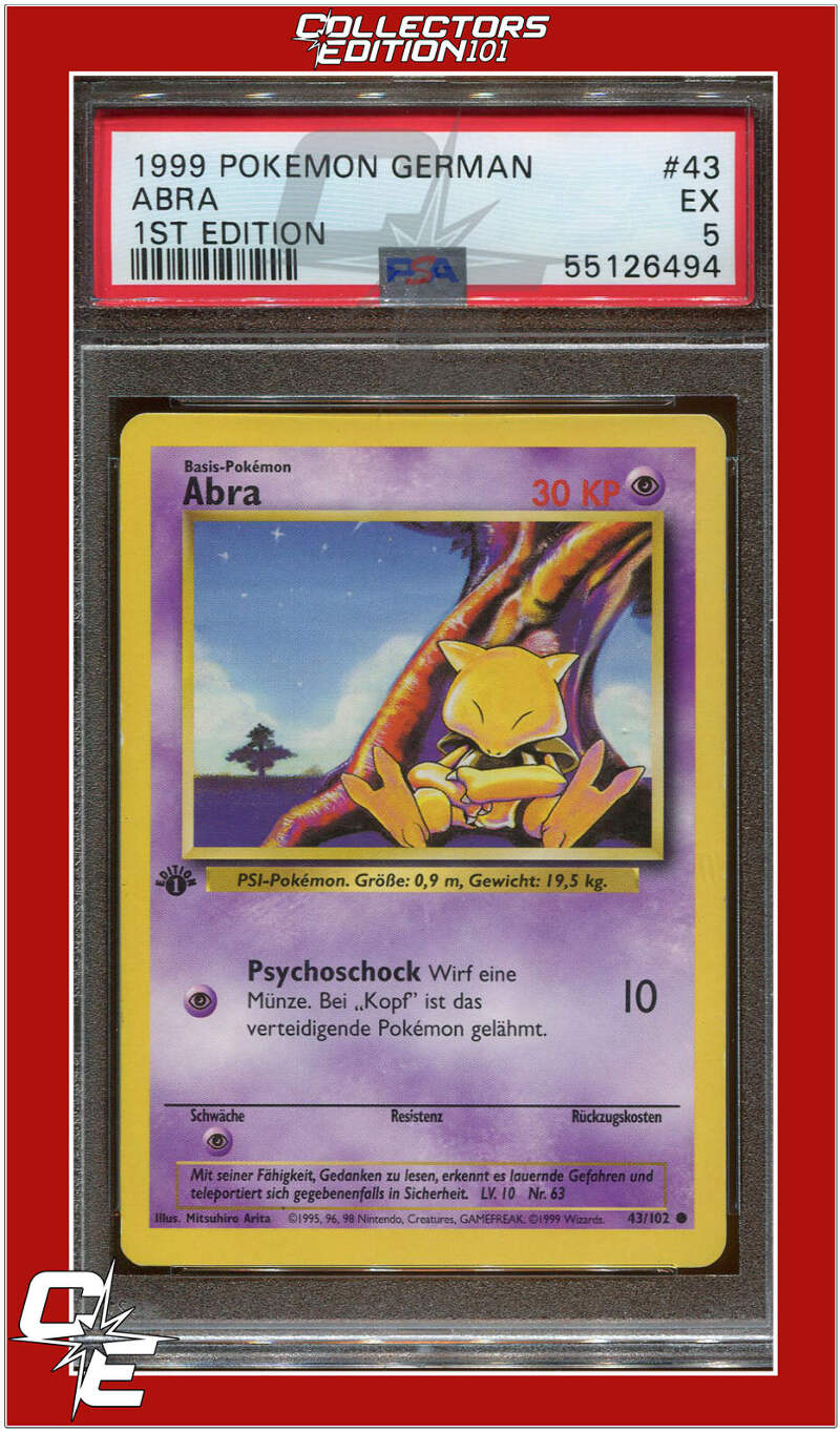 German 43 Abra 1st Edition PSA 5 | eBay