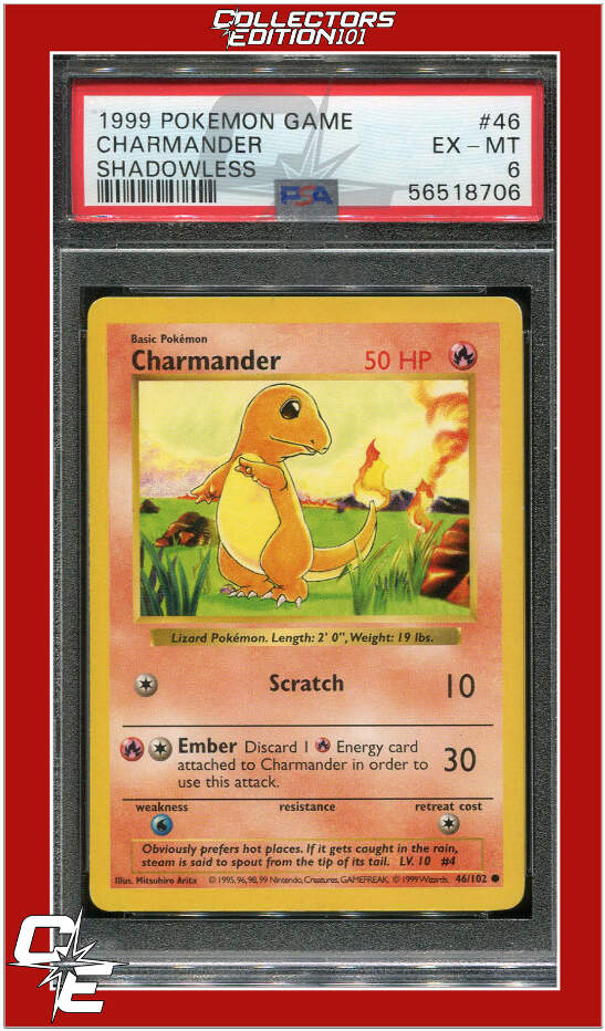 Base Set 46 Charmander Shadowless PSA 6 | eBay