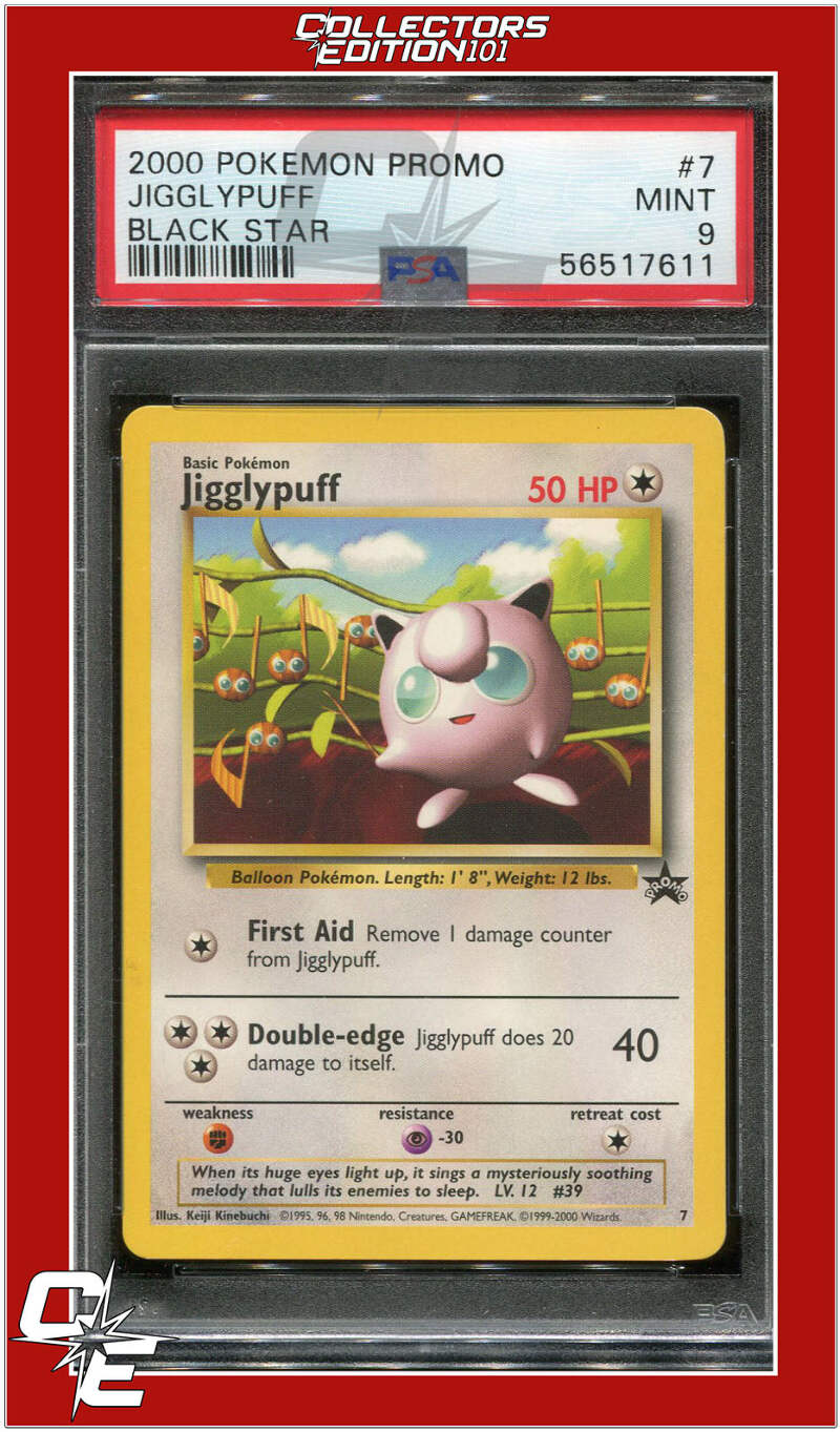 完璧すぎるが故三度も Star Black Promo eBay | 9 PSA Jigglypuff 7 ポケモンカードゲーム